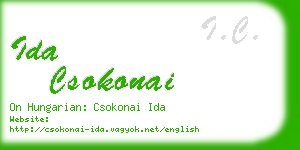 ida csokonai business card